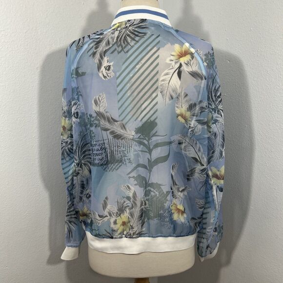 Anta Track Jacket Womens XL Blue Tropical Activewear Casual - Picture 3 of 8